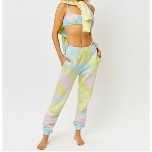 Frankie’s Bikinis Sweat Pants Rainbow Tie Dye